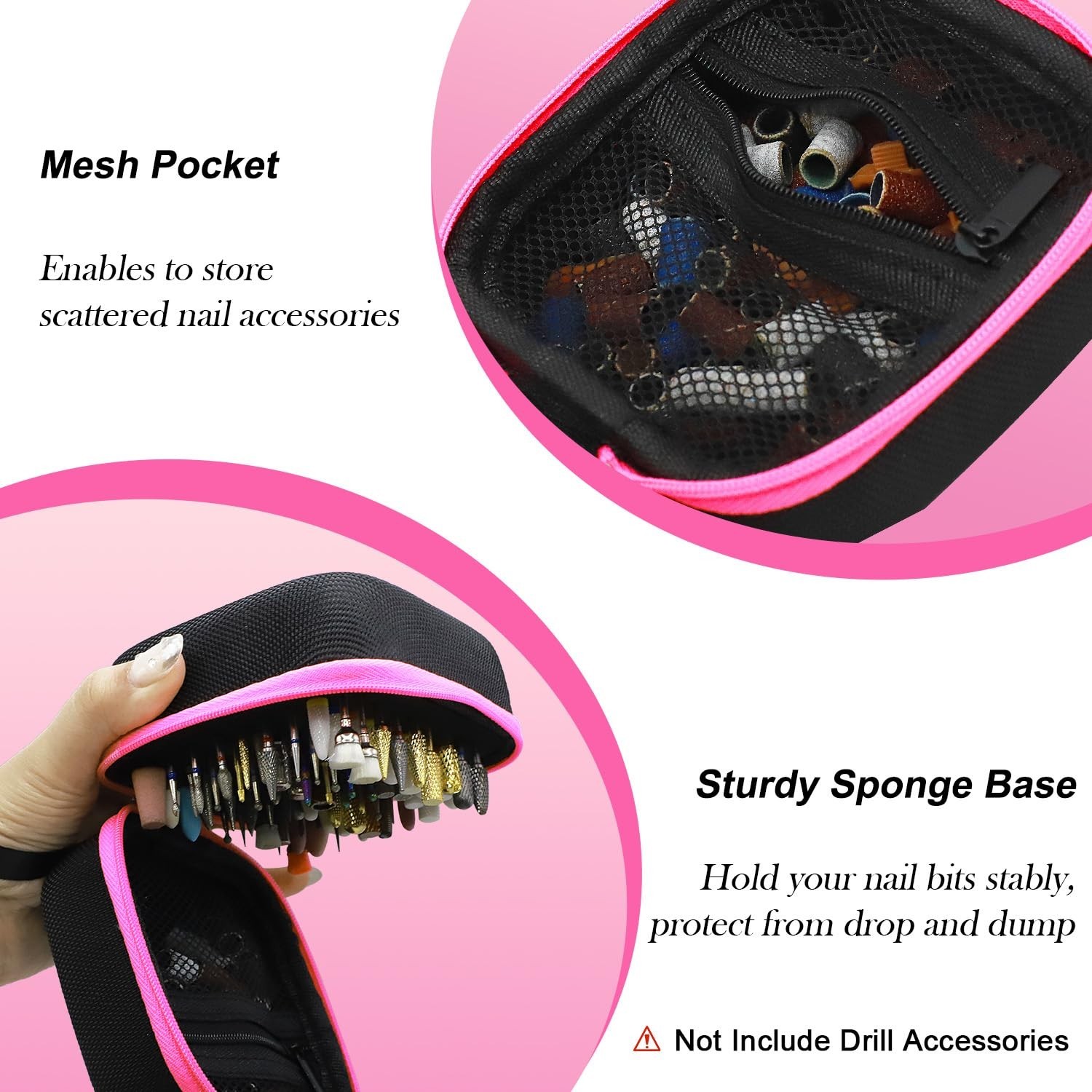 81 Holes Nail Drill Bit Holder (ONLY CASE),Dustproof Portable Organizer Stora…