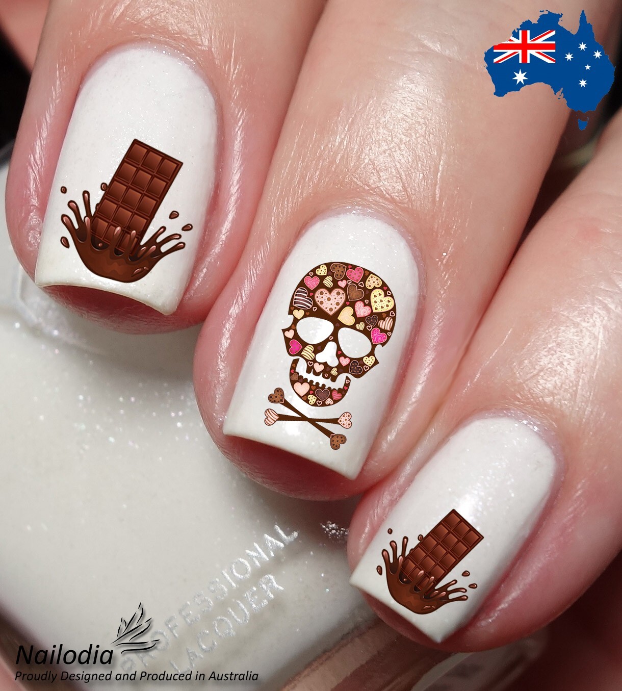 Chocolate Lovers Nail Art Decal Sticker Water Transfer Slider