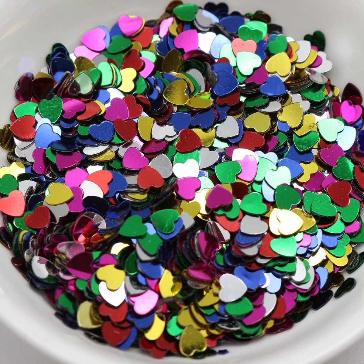 50 Gram Mixed Color Metallic Heart Sequins Loose Tiny 5mm Nail Art Tips Crafts