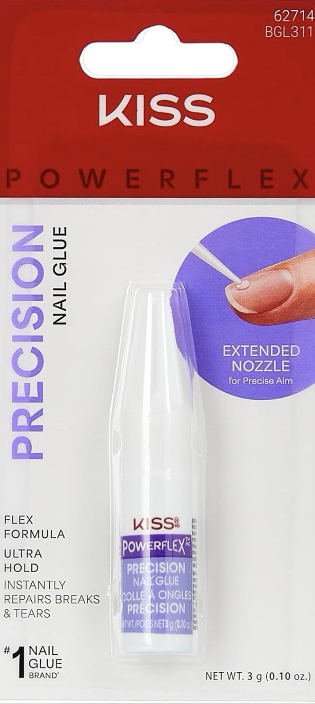 KISS PowerFlex Precision Nail Glue 3g Fast Drying Waterproof 62714 BGL311