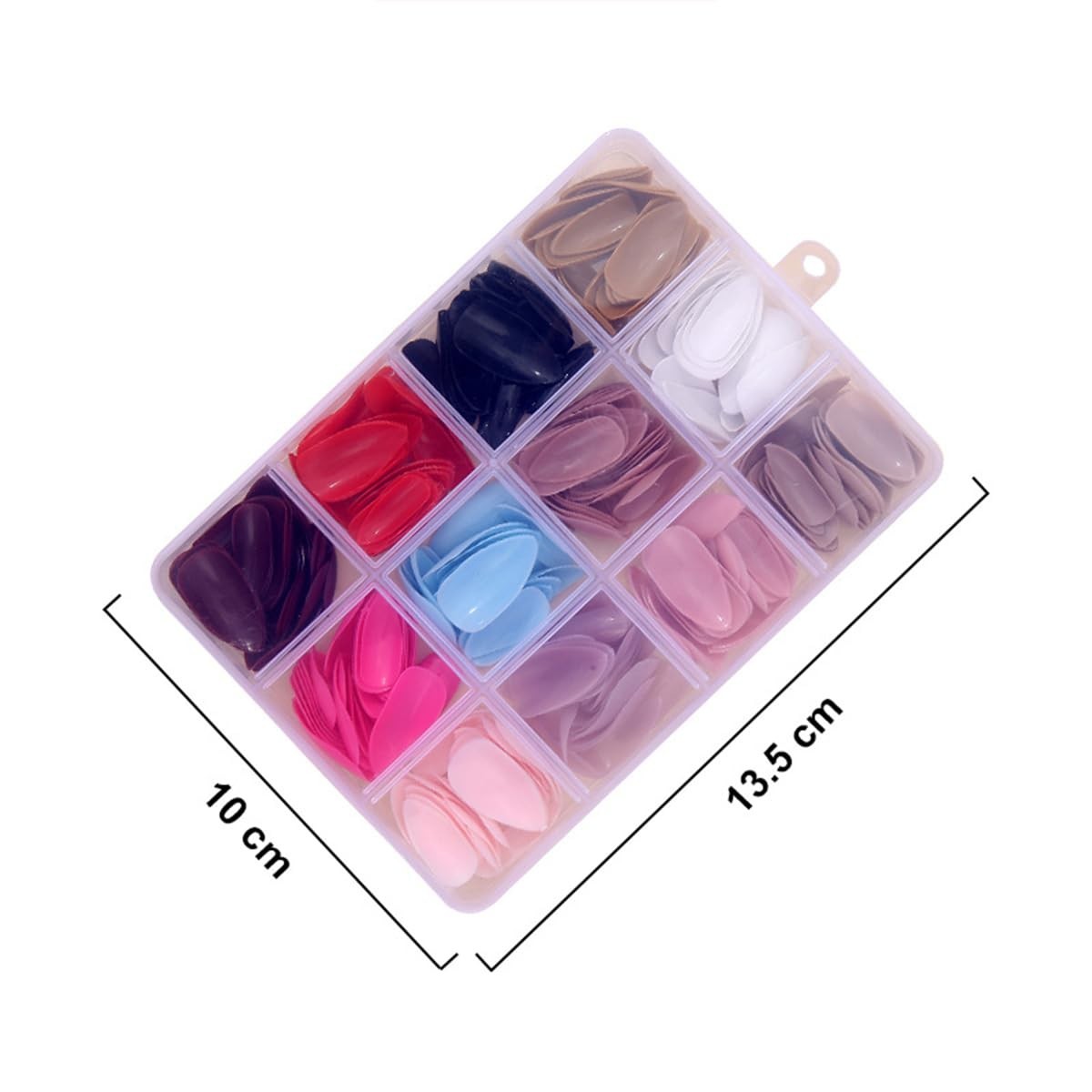 288Pcs Short Almond Press On Nails 12 Color Set
