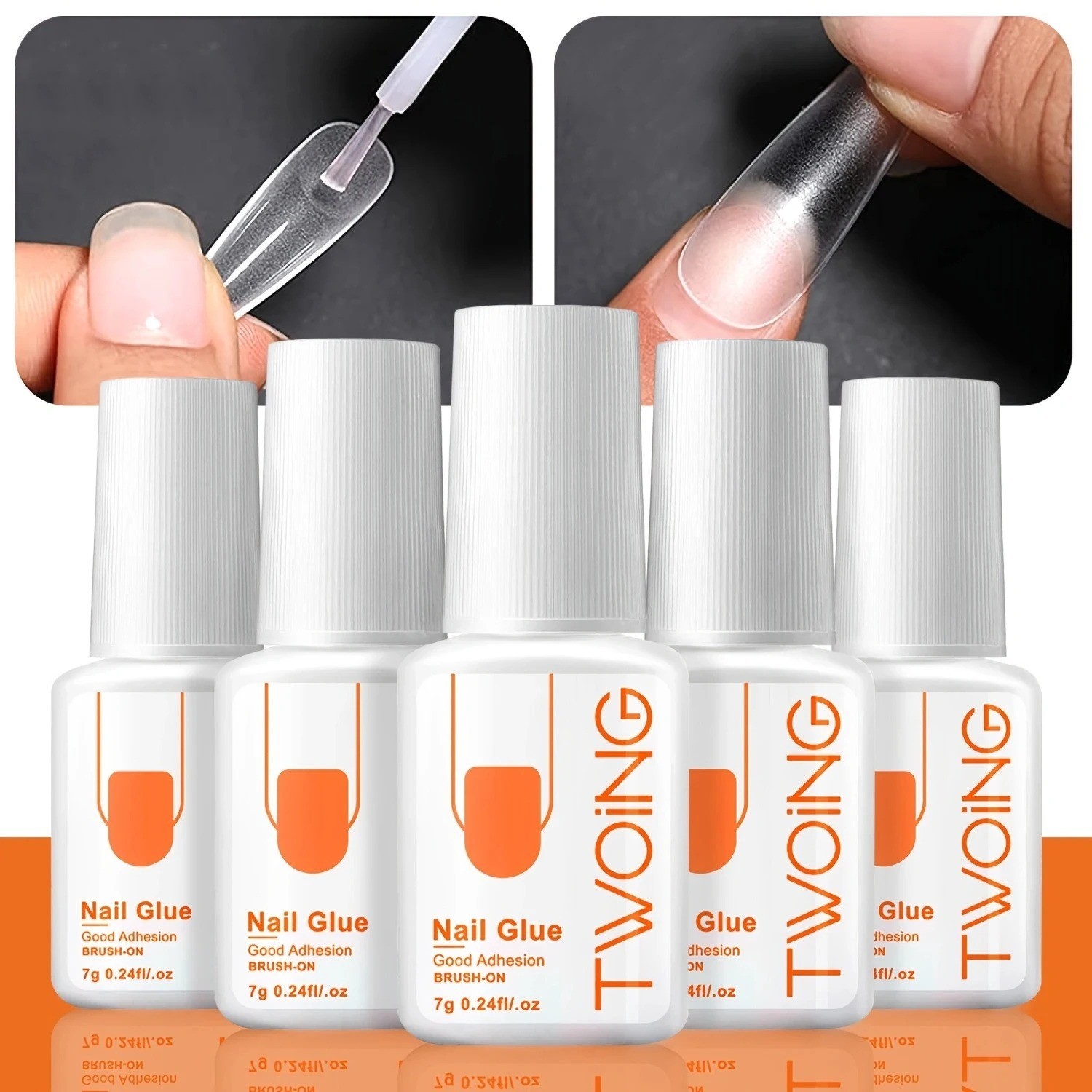 5/2PCS 7g Super Strong Nail Glue for Press On Nails Acrylic Tips 7ml