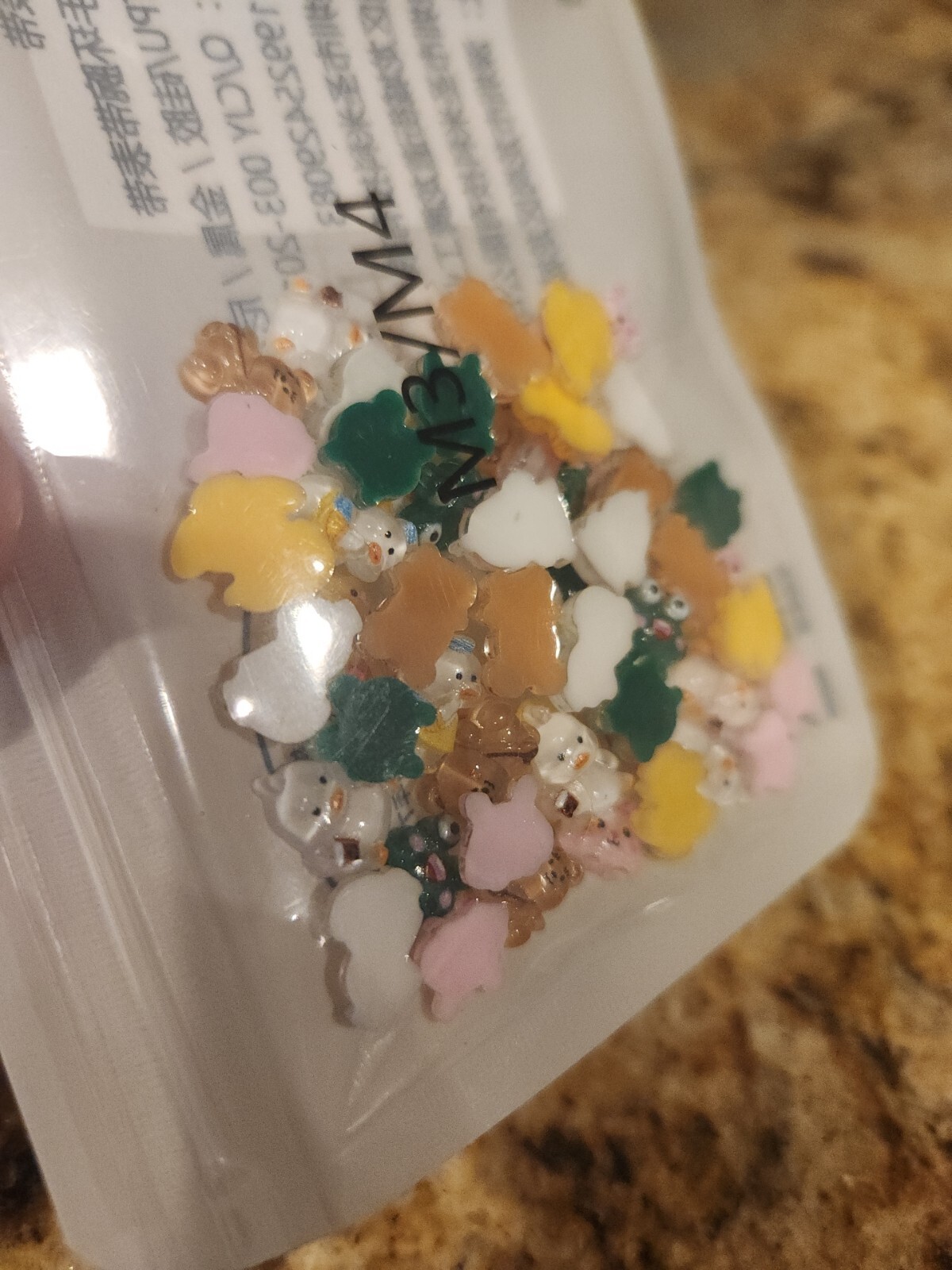 Kawaii Sanrio Characters Mini Nail Charms 60pc Resin Embellishment Manicure Art