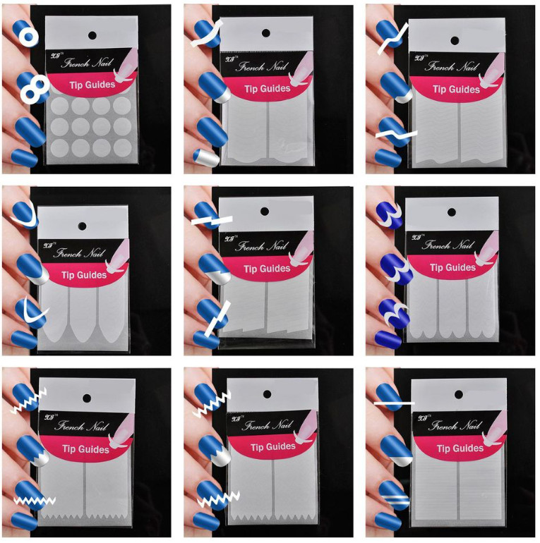 18 Styles French Tip Sticker Manicure Stripe Edge Nail Art Toe Decoration NH20