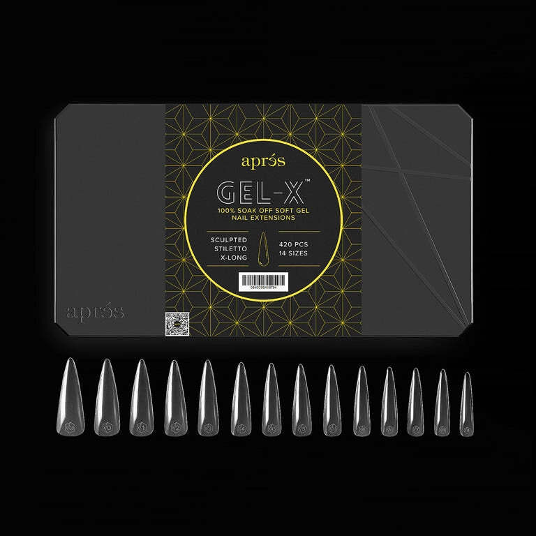 Apres Nail Gel-X Sculpted Stiletto Extra Long XL Box of Tips | 420 Gel-X Tips