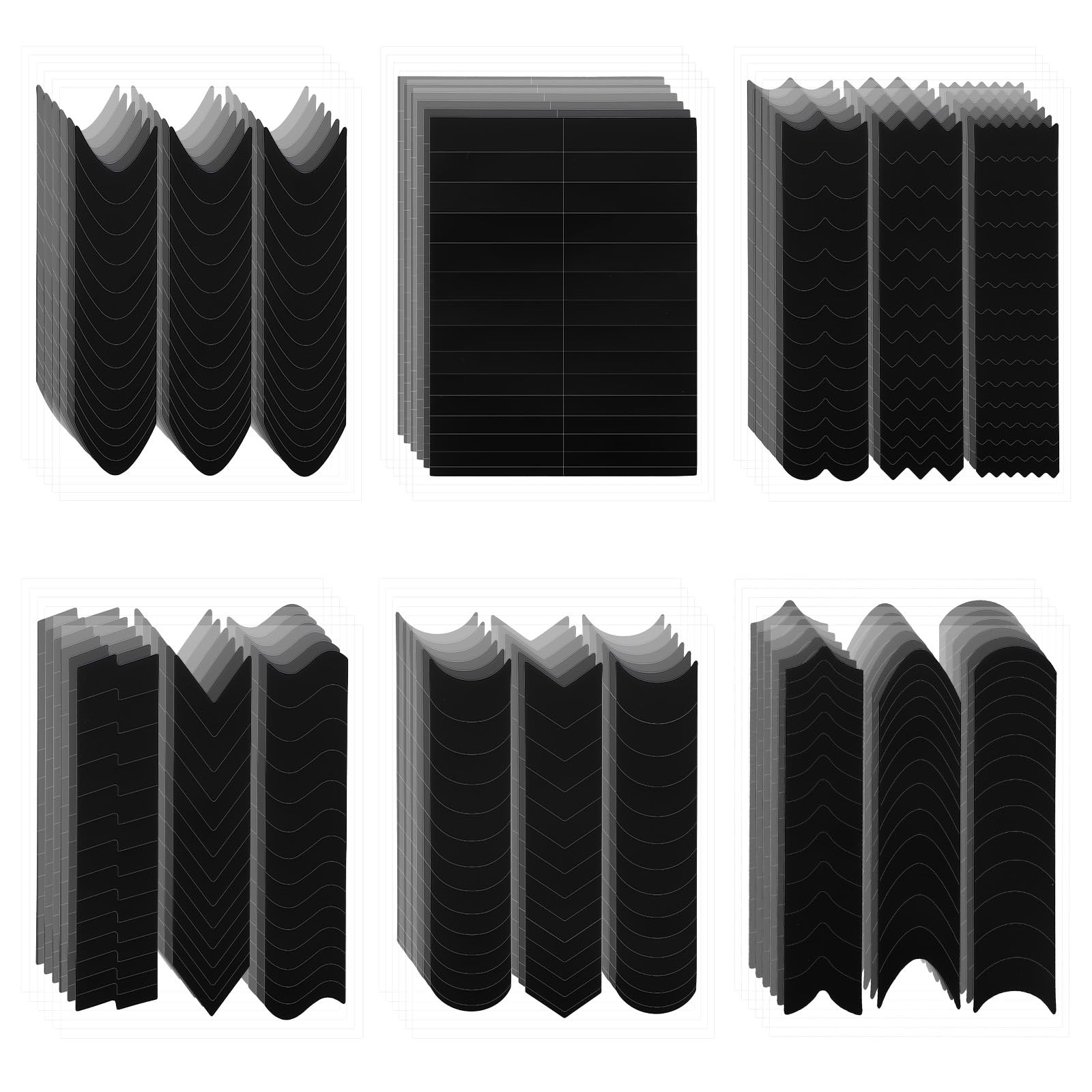 2350Pcs French Tip Nail Stickers,French Manicure Strips Frenchs Tip Guide Ste…