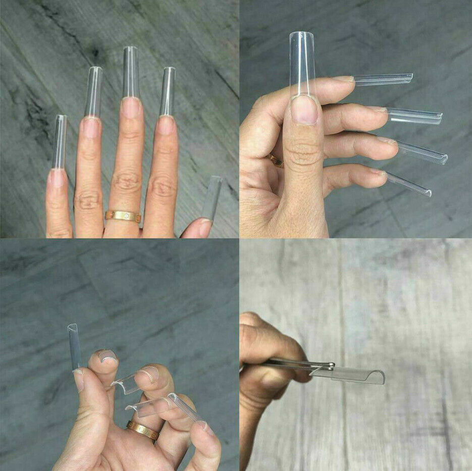 100/500Pcs XXL C Curve Half Cover French Artificial False Nail Tips -Jargod