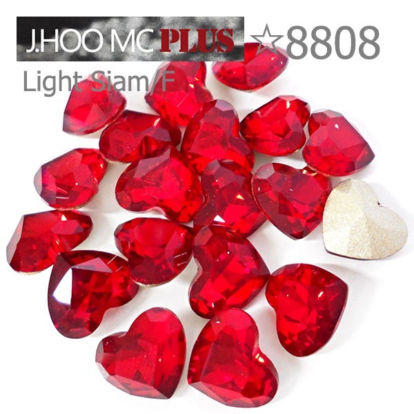 J.HOO Crystal 8808 Heart V-Cut Fancy Rhinestones 10x9mm Nail Art (6pcs)