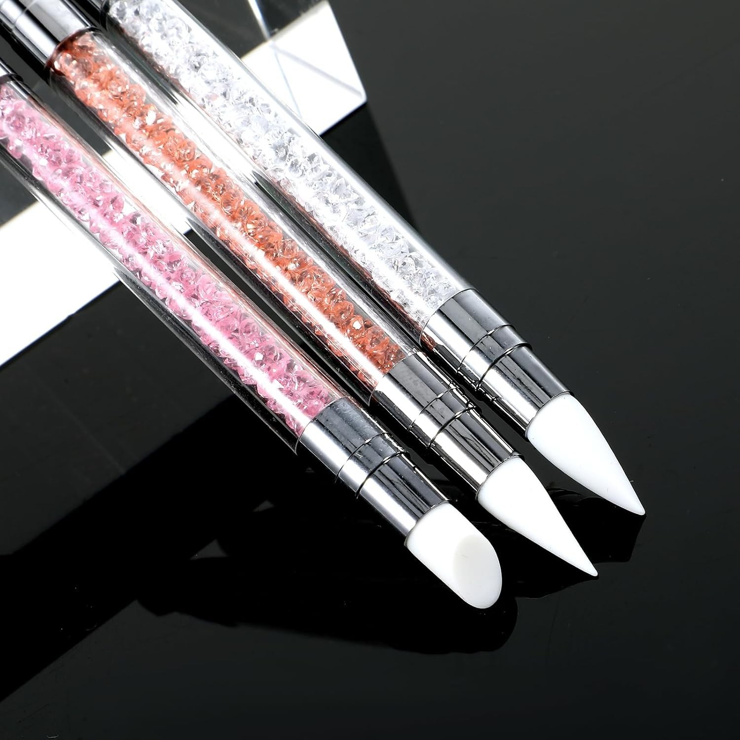 Versatile 3 Count Nail Art Sculpture Pens – Silicone & Acrylic for All Creatives
