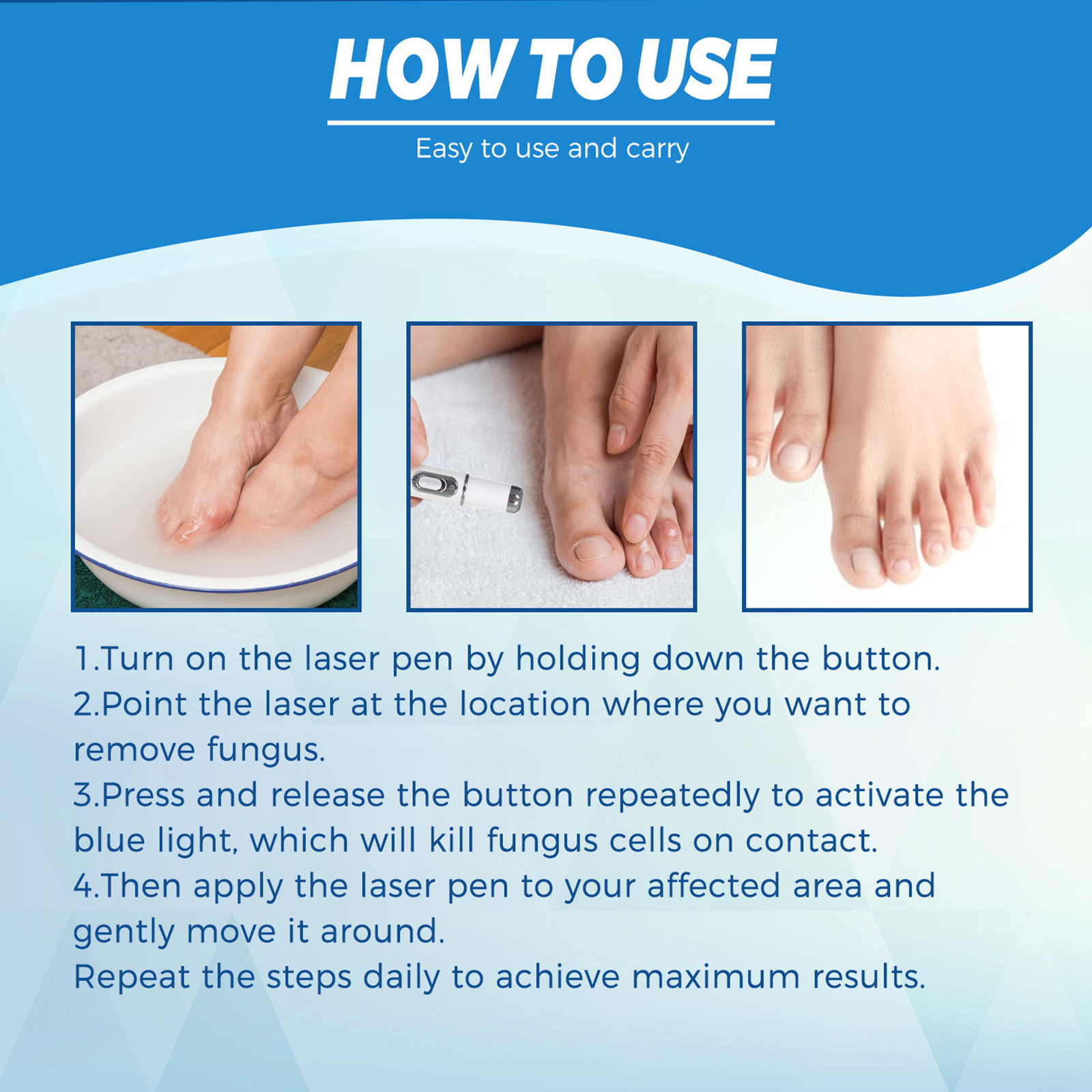 Nail Repair Pen Blue Light Fingernail Revive Pen Fingernail Repairing Device