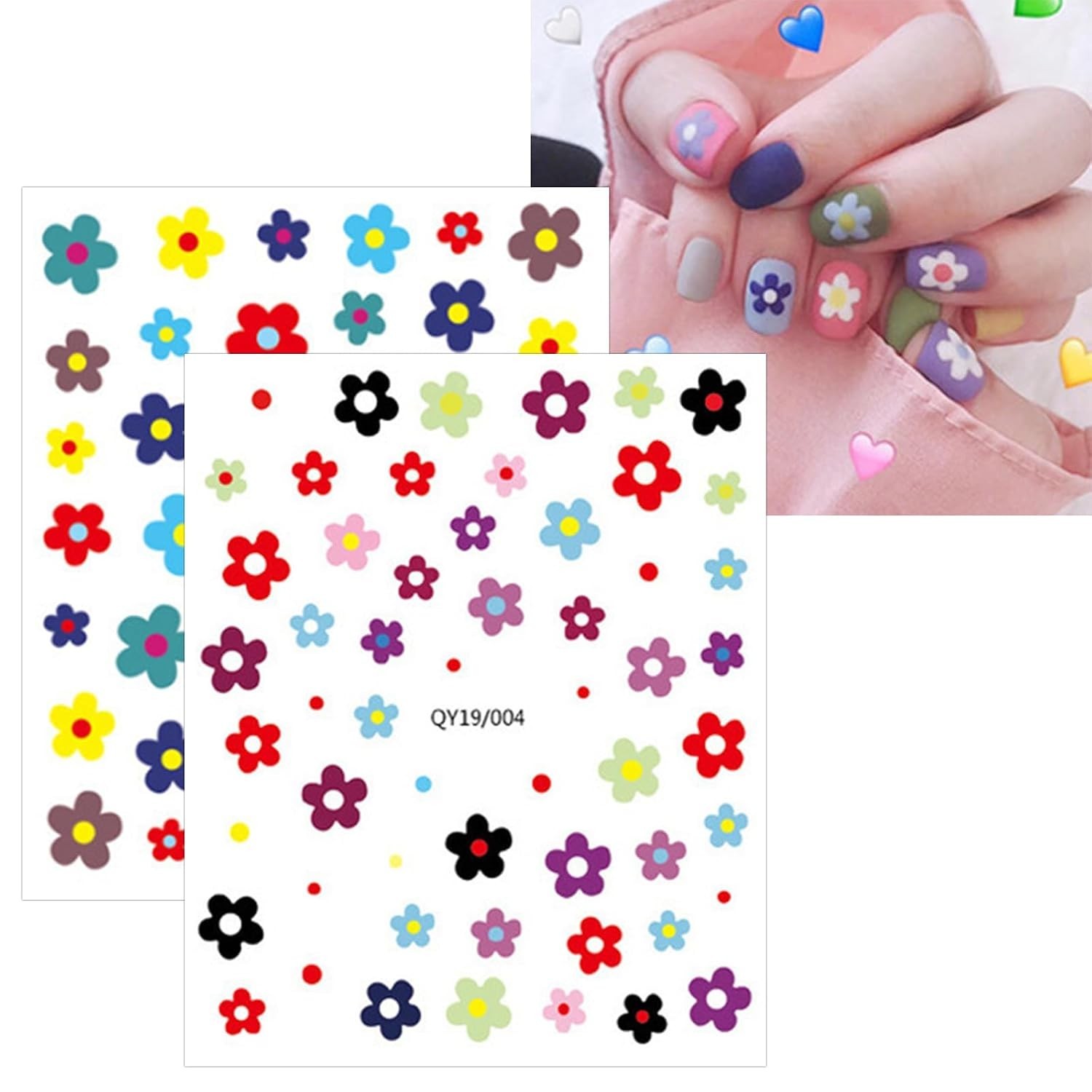 14 Sheets Cute Nail Stickers for Kids Nail Art Stickers Decals Self-Adhesive …