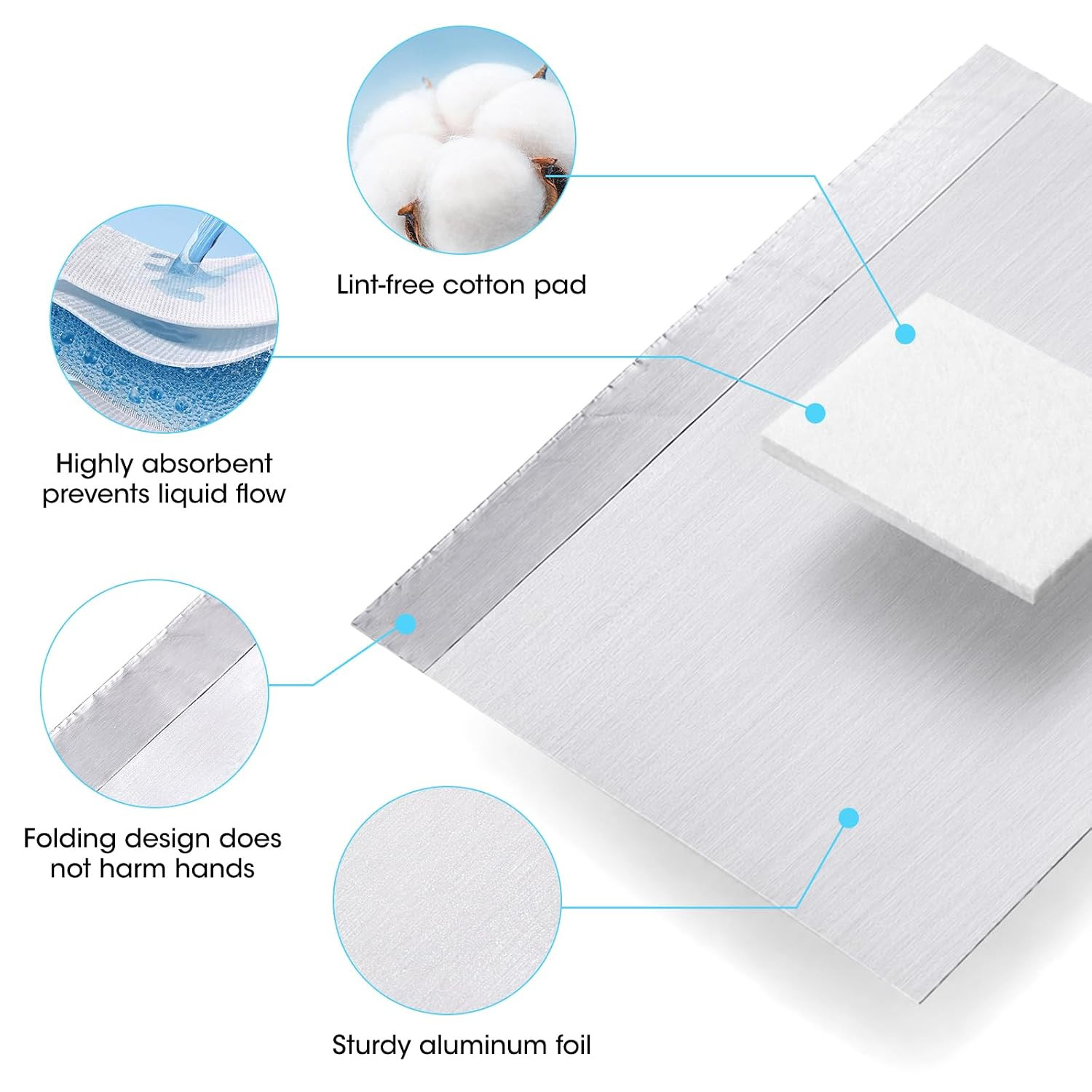 Nail Polish Remover Foil Wraps, 300PCS Aluminium Nail Foil with Tools, Soak off