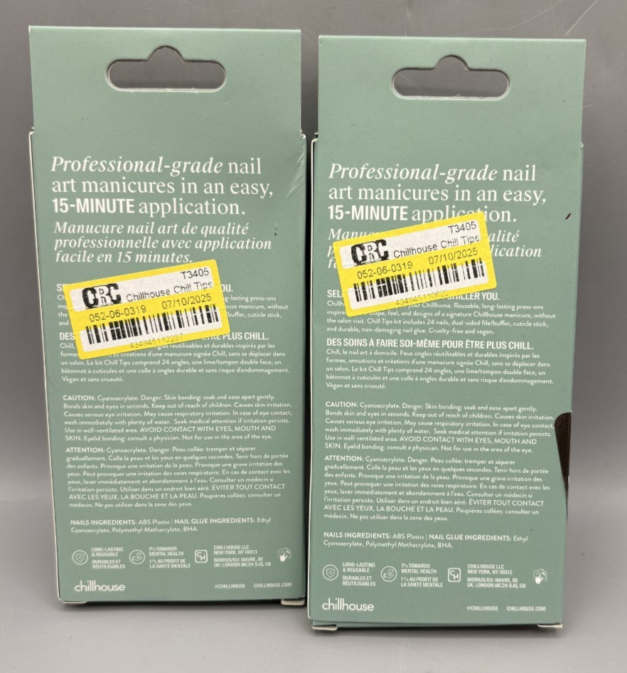 2 of Chillhouse Chill Tips Fake Nails 24 Ct Pirouette Square Oval Light Tones