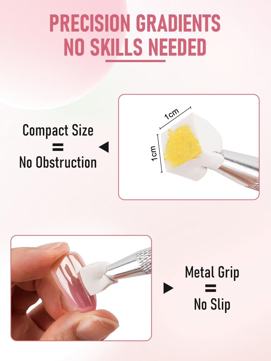 Nail Art Tools, 200Pcs Nail Sponges for Ombre and Nail Art Brushes Set