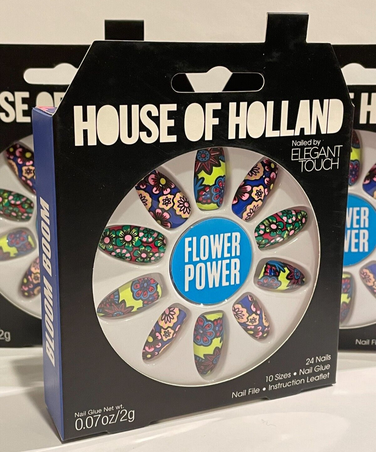 Lot Of 3 House of Holland Nailed by Elegant Touch – FLOWER POWER – Nails Kit