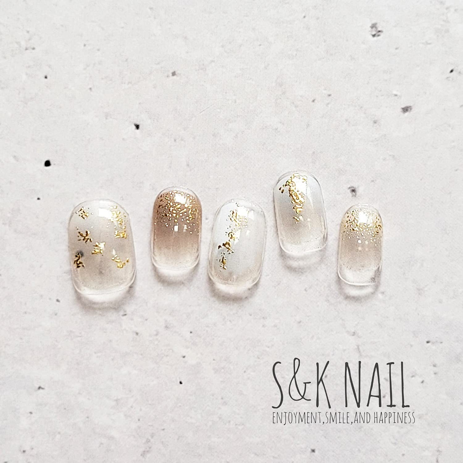 Nail Stickers Vanilla & Cookie Gel-Style No-Harden 20pcs Japan