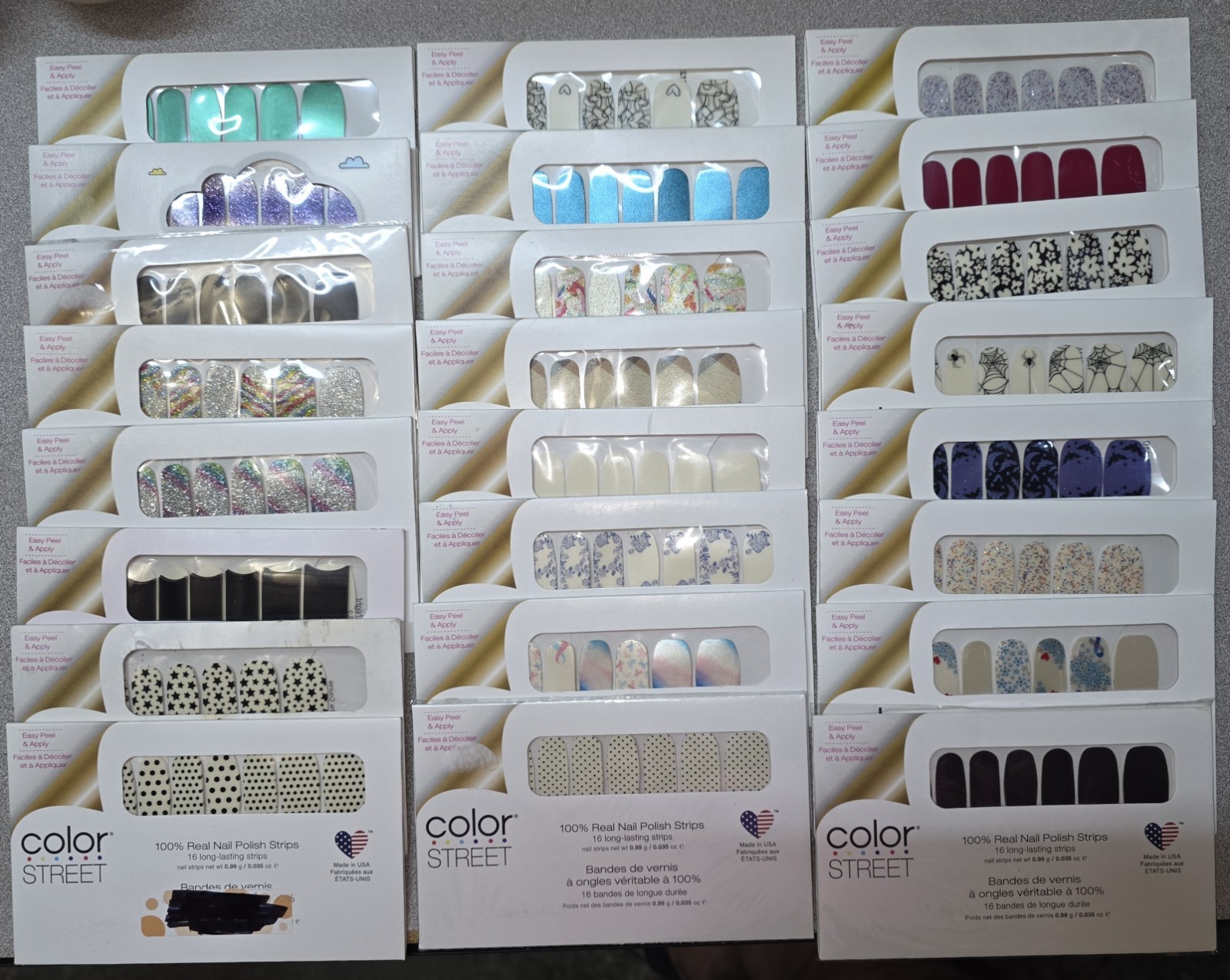 117 Sets – Color Street Nail Polish Strips Multicolor Easy Peel Nail Art