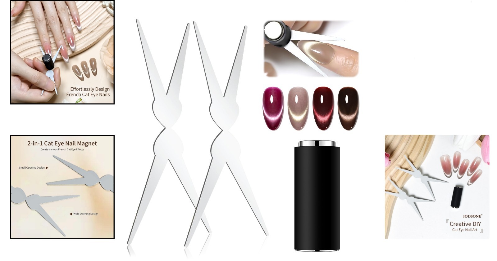 Double Head Cat Eye Magnet Tool for Effortless French Nail Art – V & Smile Lines
