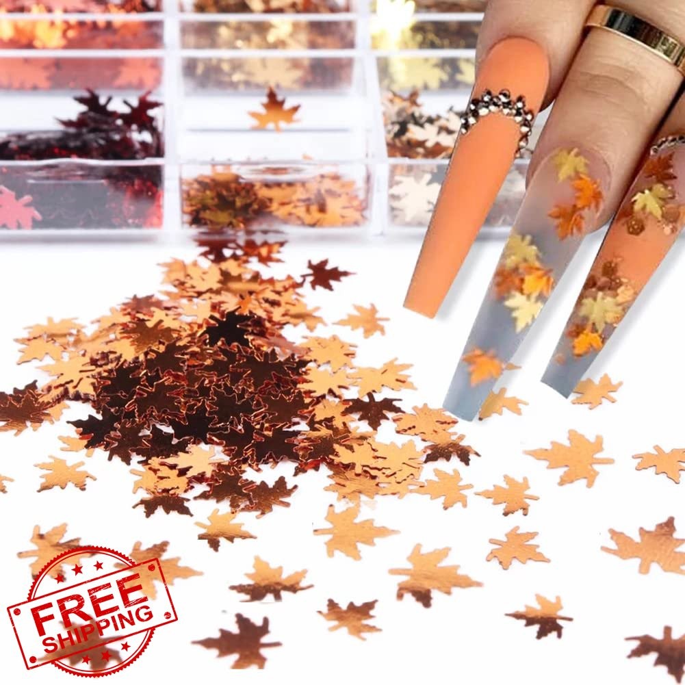 BSBTBZ Maple Leaf Nail Glitters 8