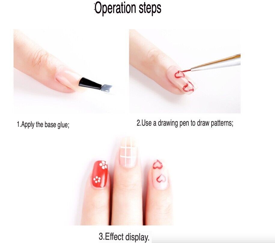 20Pcs Nail Art Dotting Painting Drawing Brush Pen Tools UV Gel Polish Kit Set