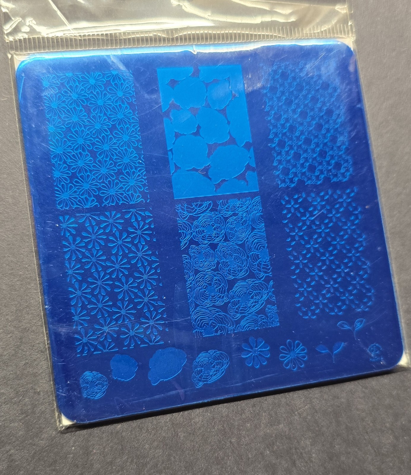 HTF Clear Jelly Stamper Nail Stamp Plate Of Month CJS-PMC15 Spring Floral Flower