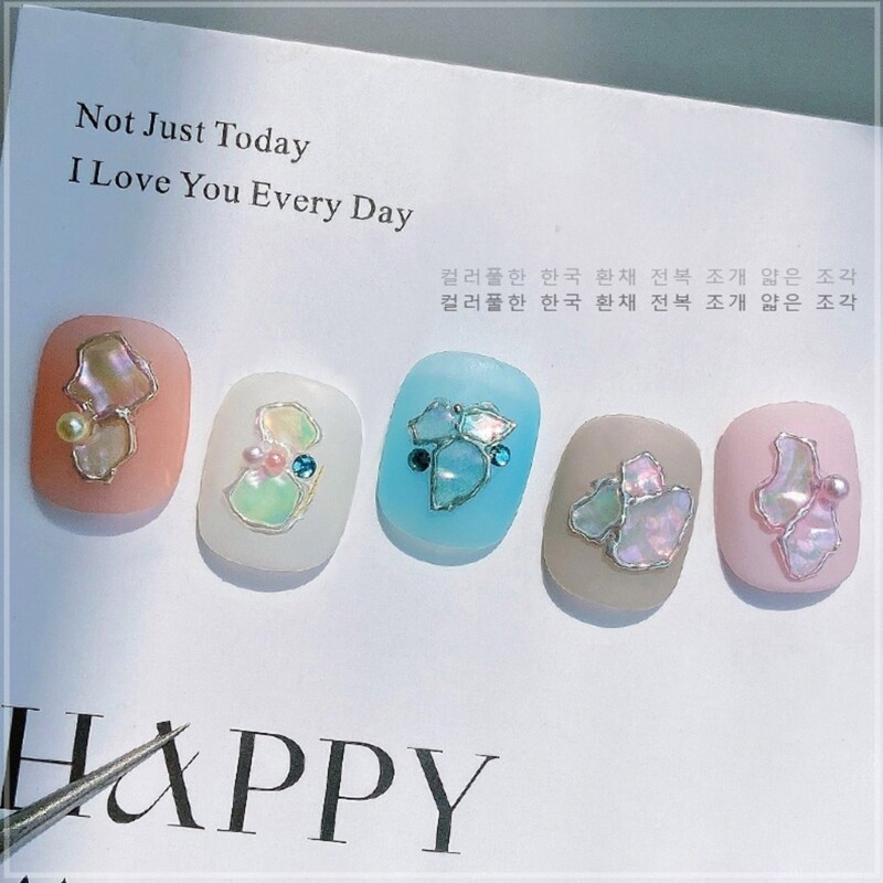 Nail Art Shell Flakes Abalone Nail Charms 3D Irregular Slices Shell Nail Art