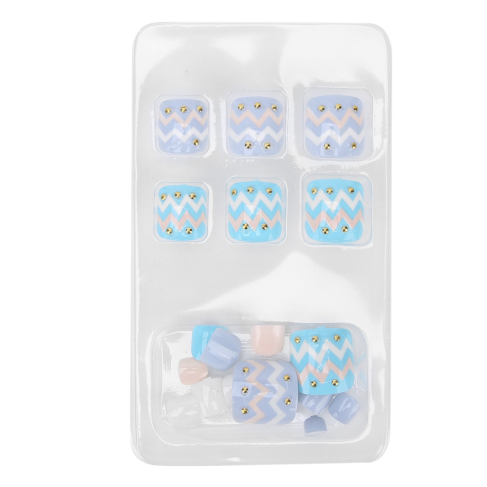 24pcs Fake Toe Nails Charming Design For Parties & Weddings Excellent