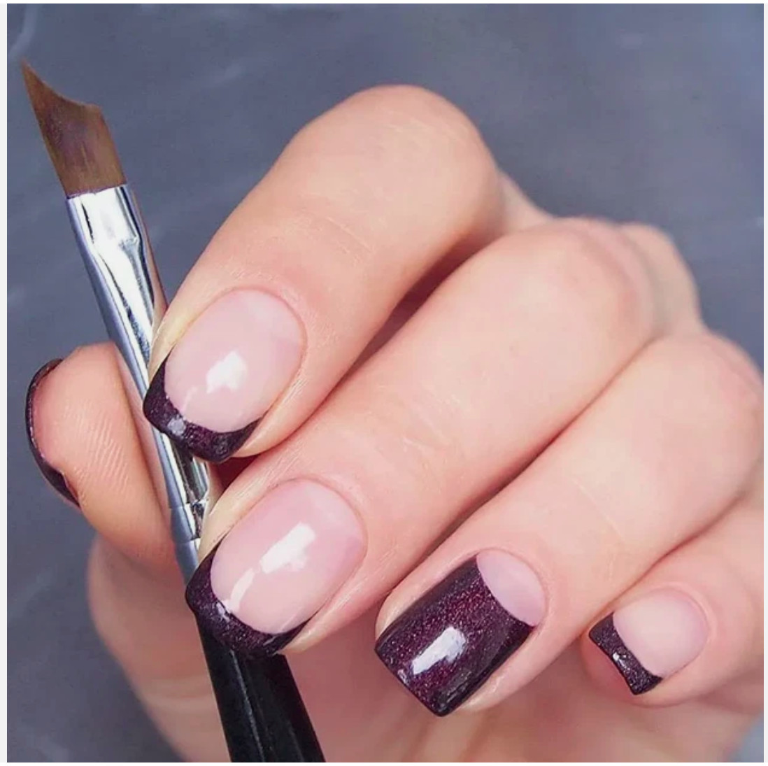 Drawing Brush Nail Art Tool Smile Half Moon Shape French Nail Painting UV Gel UK