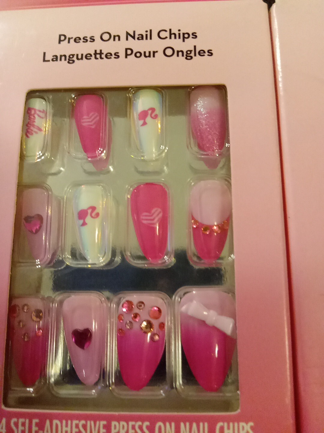 Lot Of 3 Barbie Press On Nail Chips 24 Count Per Box 12 Sizes Ages 14+ New
