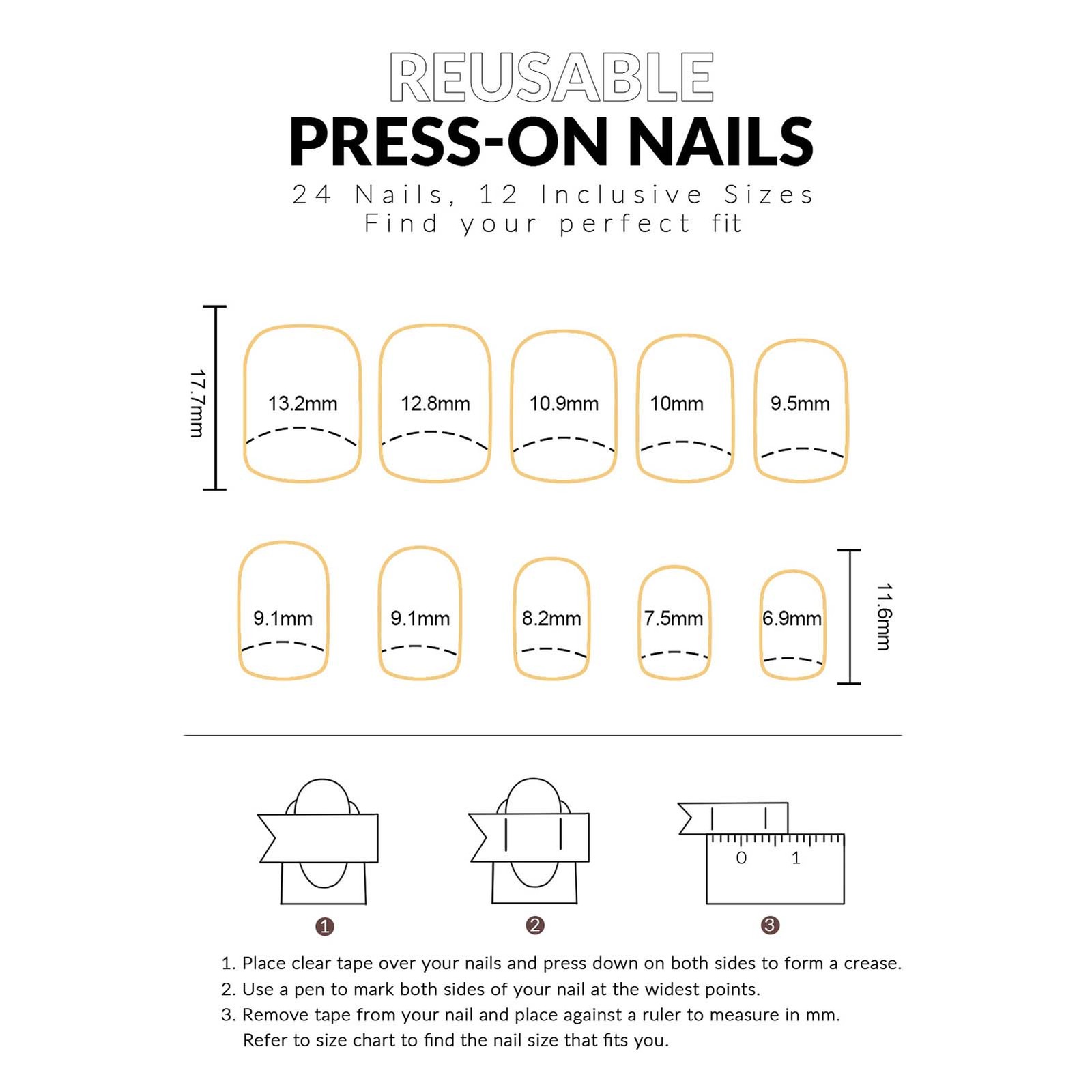 Full Cover Squoval Press On Nail,Pink Glitter Pearl Fake Nail Flower False Nail