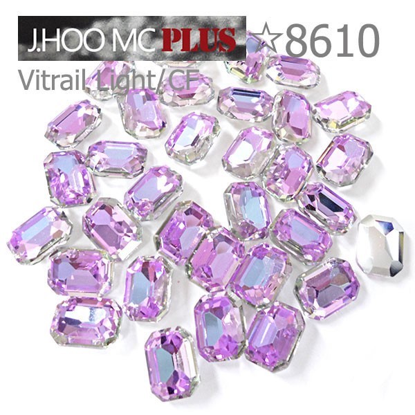 J.HOO Crystal 8610 Octagon V-Cut Fancy Rhinestones 10×8mm Nail Art (6pcs)