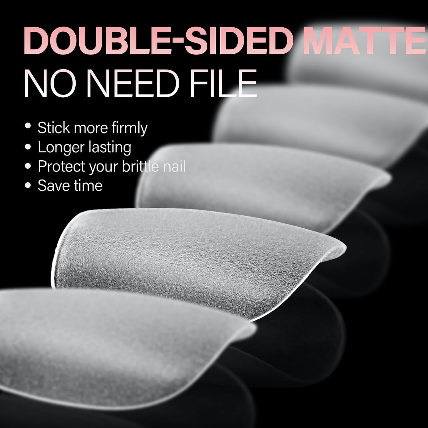 240 PCS Extra Short Coffin Nail Tips Clear Matte Gel Pre-Shaped DIY New
