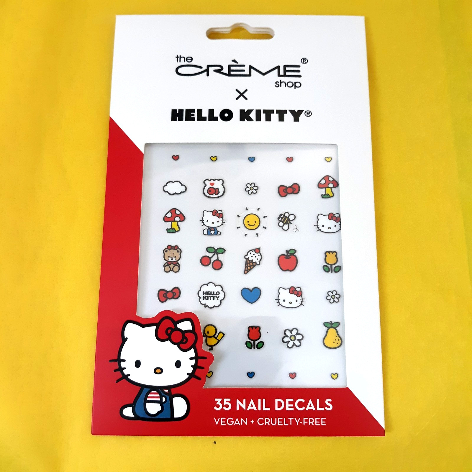 The Creme Shop Hello Kitty Nail Decals 35 Piece Easy To Apply Cute Nail Art New