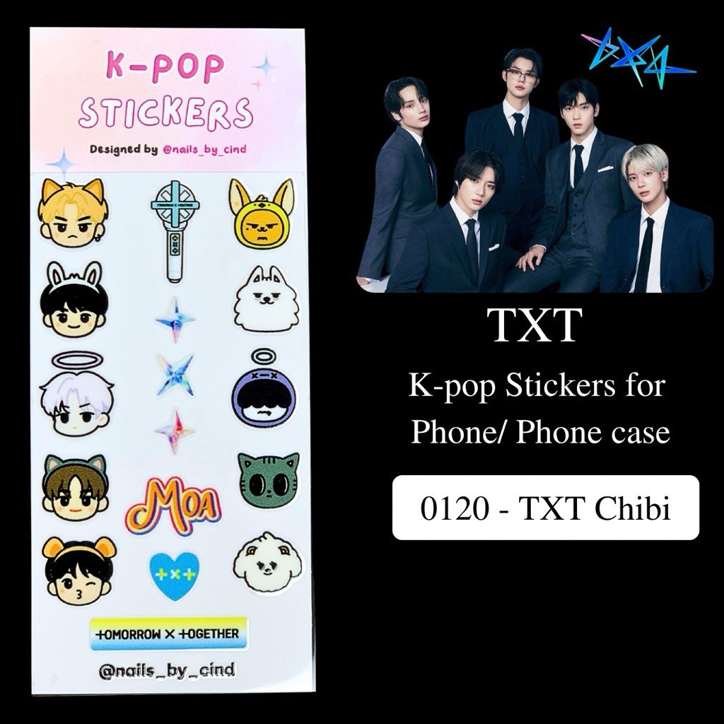 TXT TOMORROW X TOGETHER MOA KPOP NAIL STICKER FAN MADE KOREA SOOBIN YEONJUN Z10