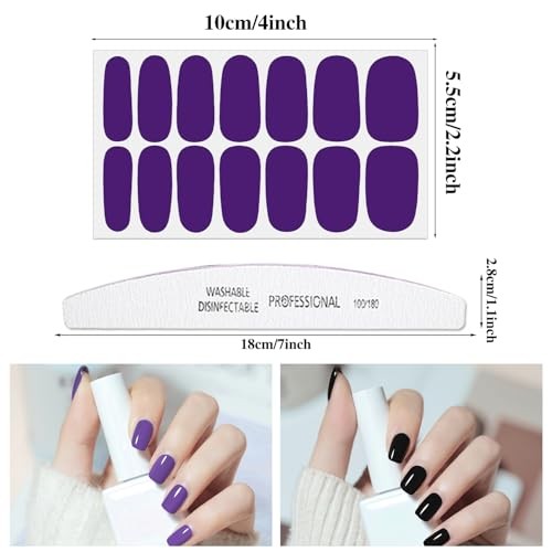 12 Sheets 168 Pcs Dark Color Solid Nail Polish Strips for Style 4 Pink Series