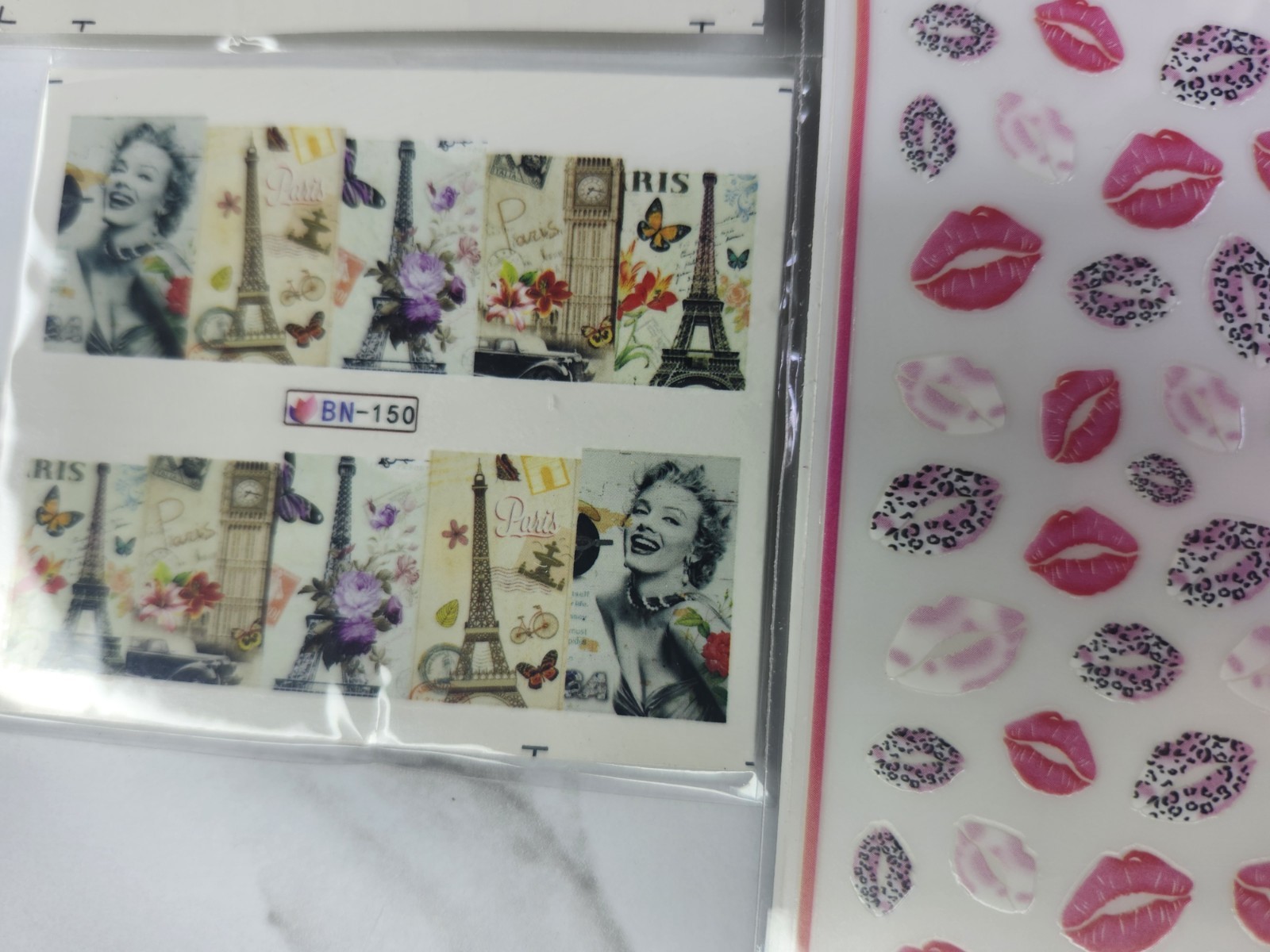 Nail Art Water Transfer Stickers Flower Butterfly Decals Tips Decoration 6pcs $8