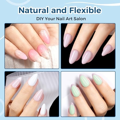 Short Almond Nail Tips, 510pcs 15 Sizes Pre-Shaped Soft 510pcs Short Almond