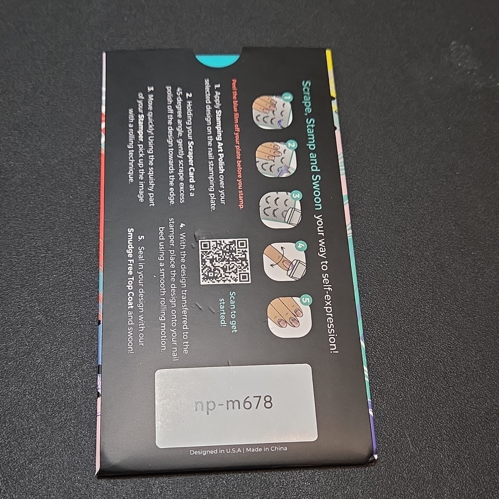 Maniology Colorful Threads M678 Nail Art Stamping Plate