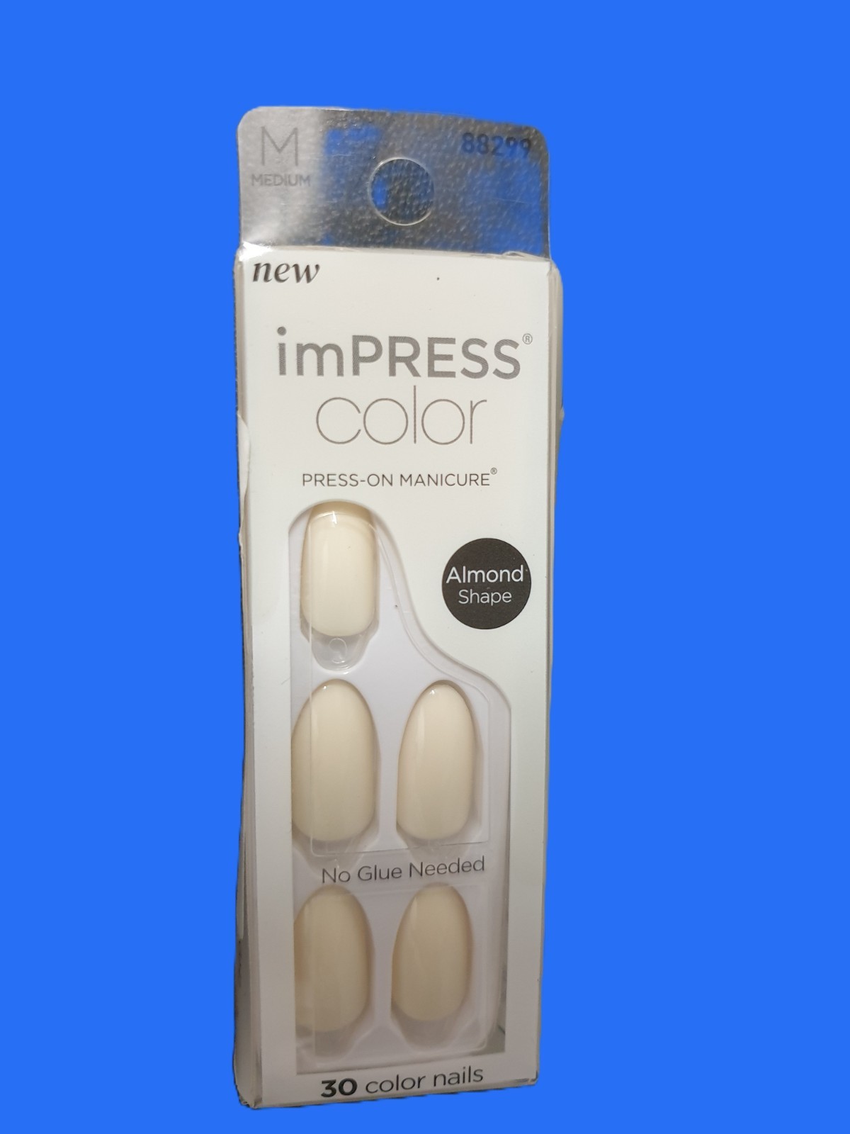 Kiss Impress Press-On 88299 Manicure Nails Medium Almond Shape 30 Count