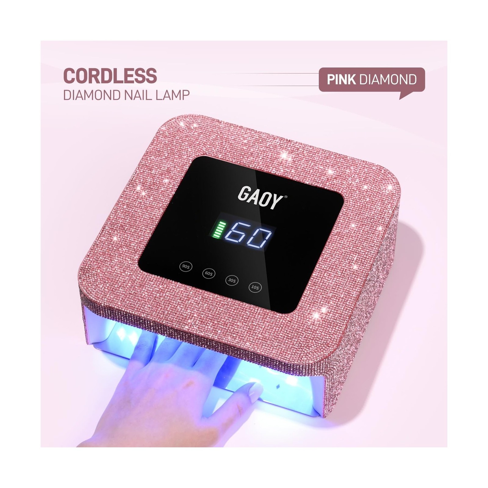 GAOY Cordless UV LED Nail Lamp for Gel Nails, Rechargeable UV L… FAST USA SHIP