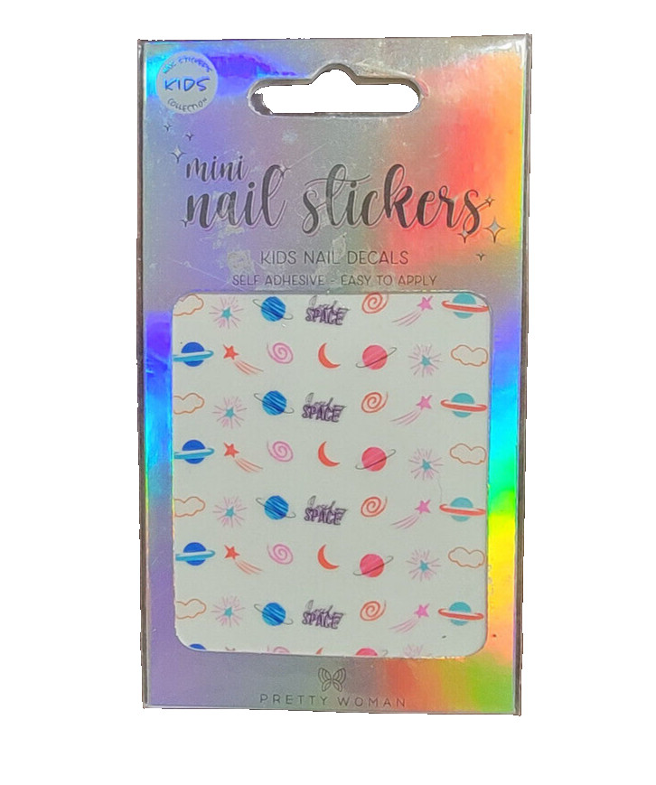 New Mini nail stickers Space cosmo planets self adhesive Easy to Apply for Kids