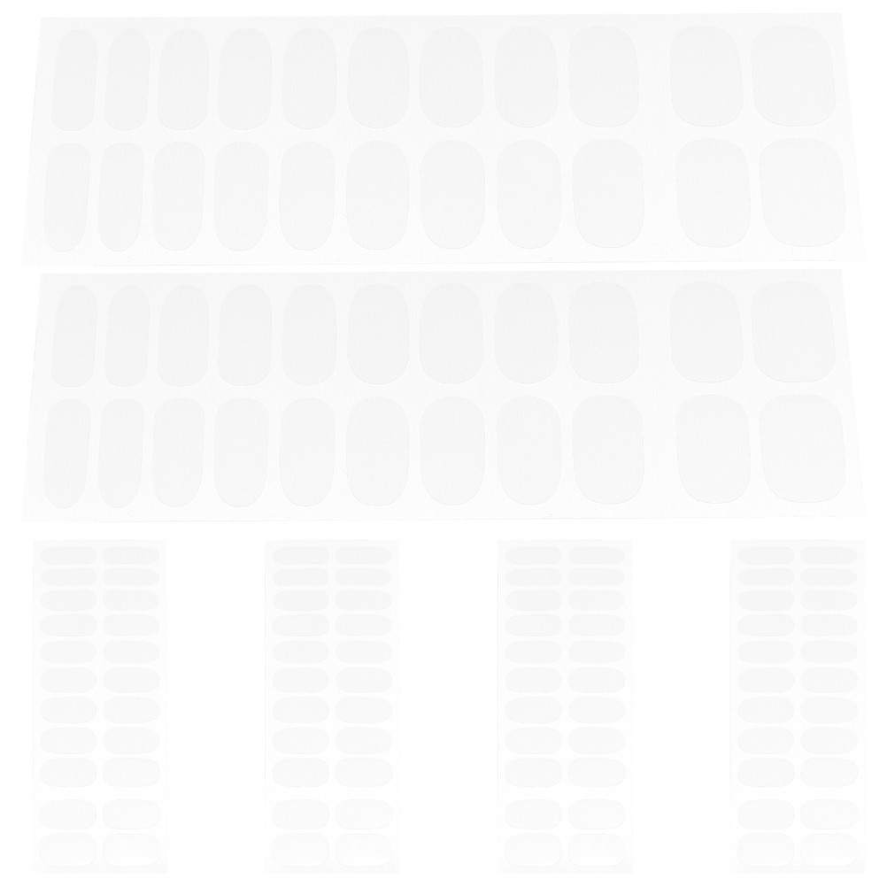 6 Packs Durable Nail Gel Wraps Transparent Strips for Nail Art Protection