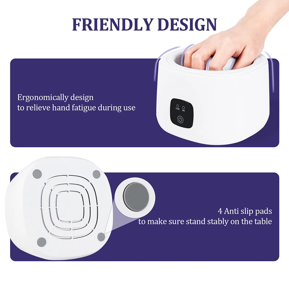 Electric Nail Soaking Bowl 5 Finger Heated Gel Polish Remover Machine