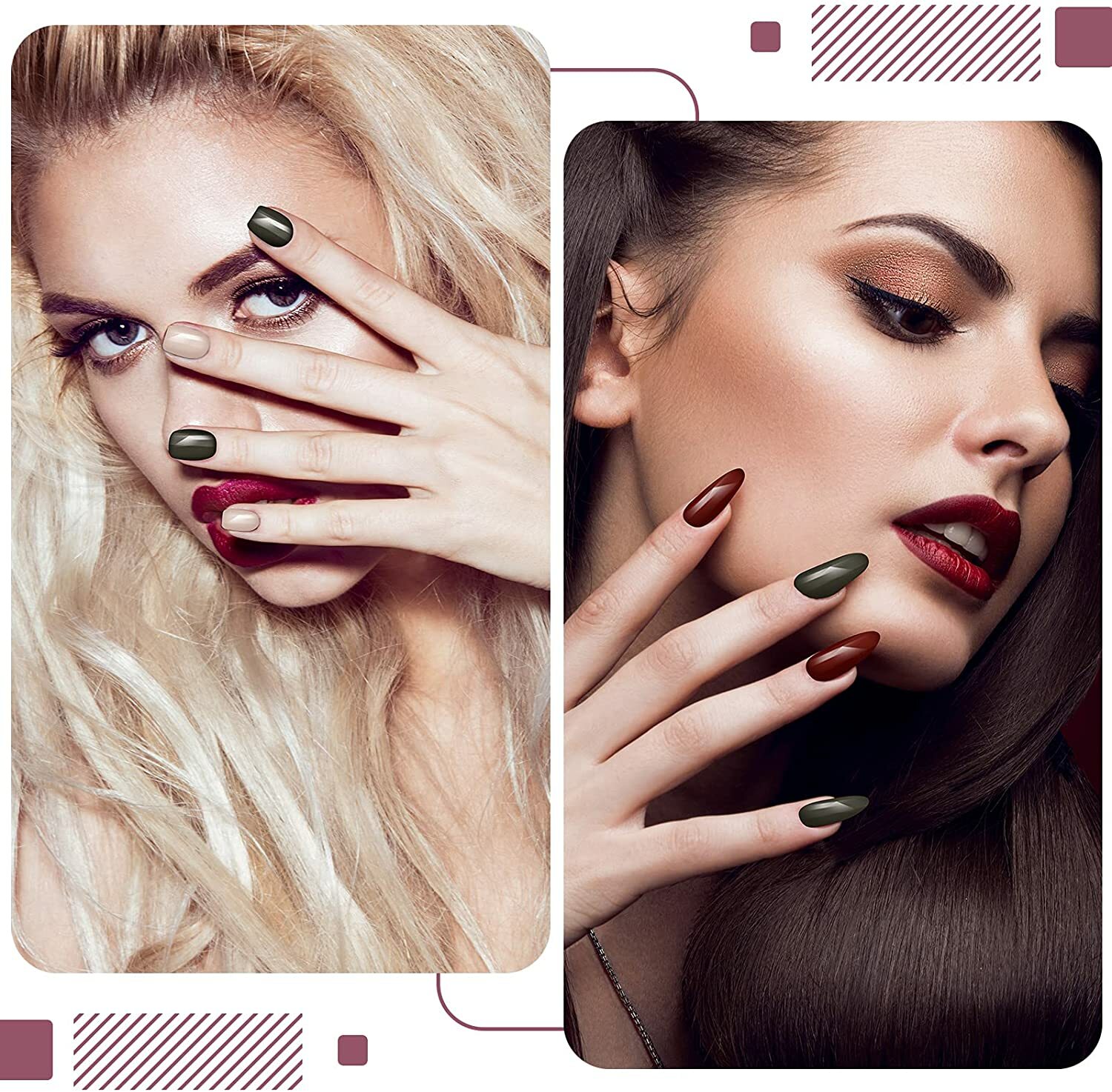 Full Size Nail Wraps Stickers Polish Manicure Art Self Stick Decor 3D Strips USA