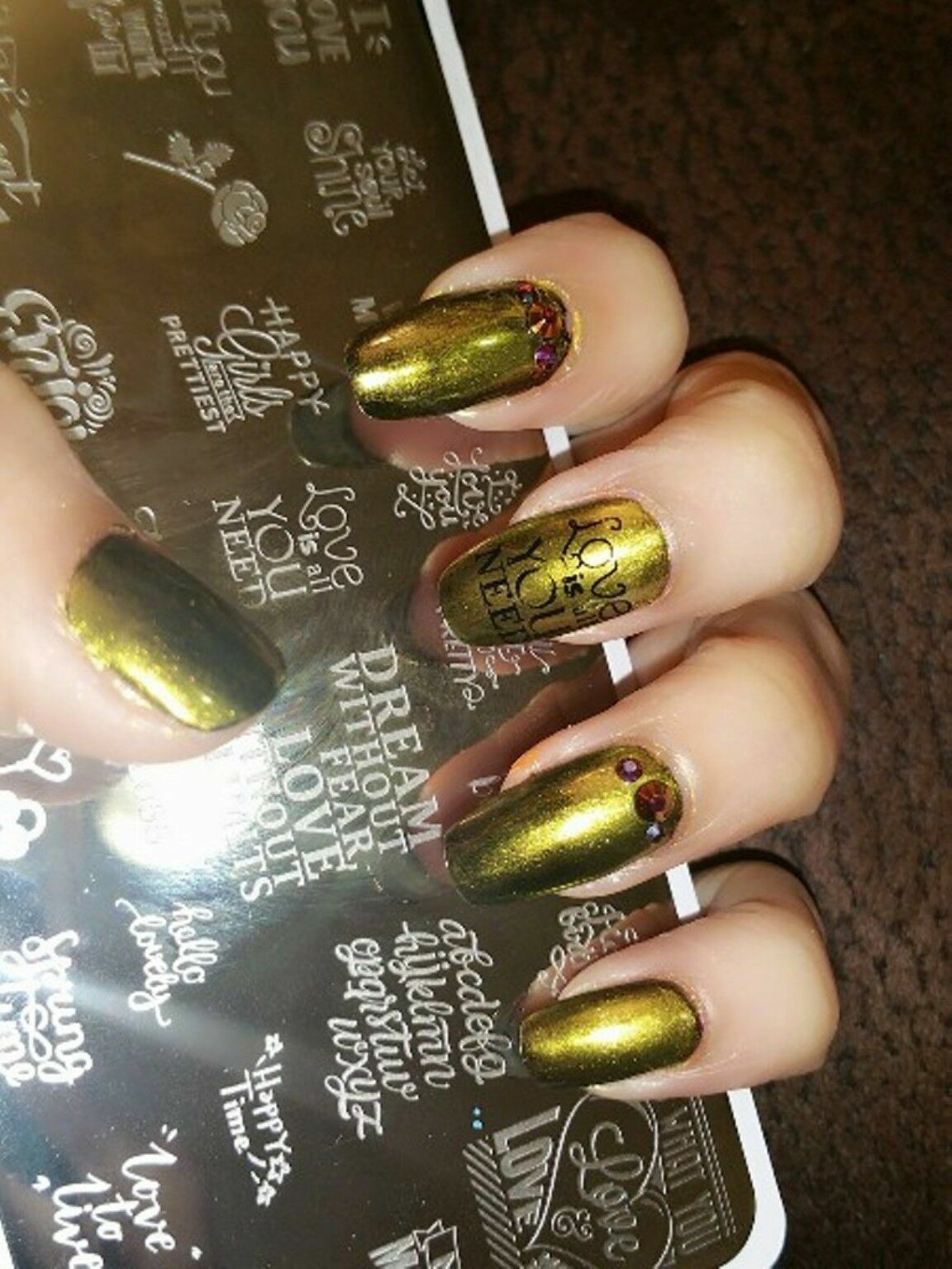 Letters Design Rectangle Stamping Template Manicure Nail Art Image Plate BPL055