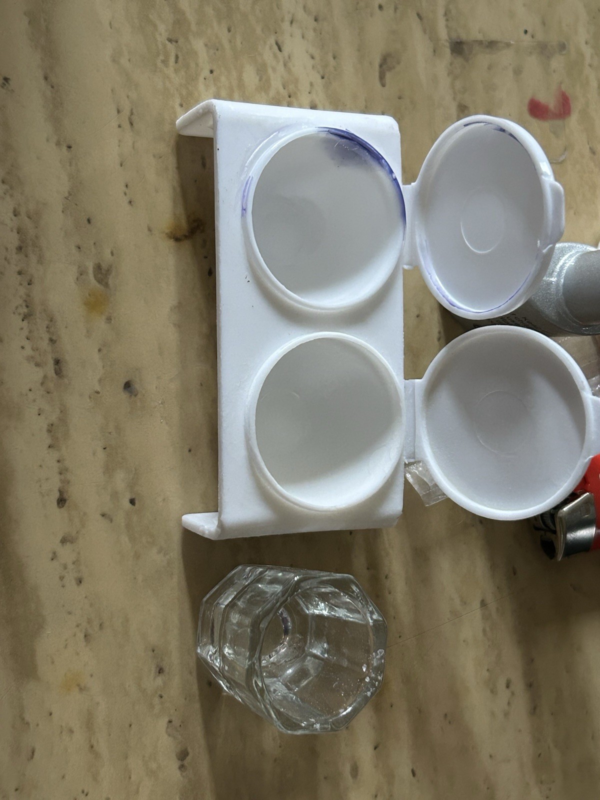 Plastic & Glass Dappen Dish Cups White Clear Easy Cleaning for Nail Art