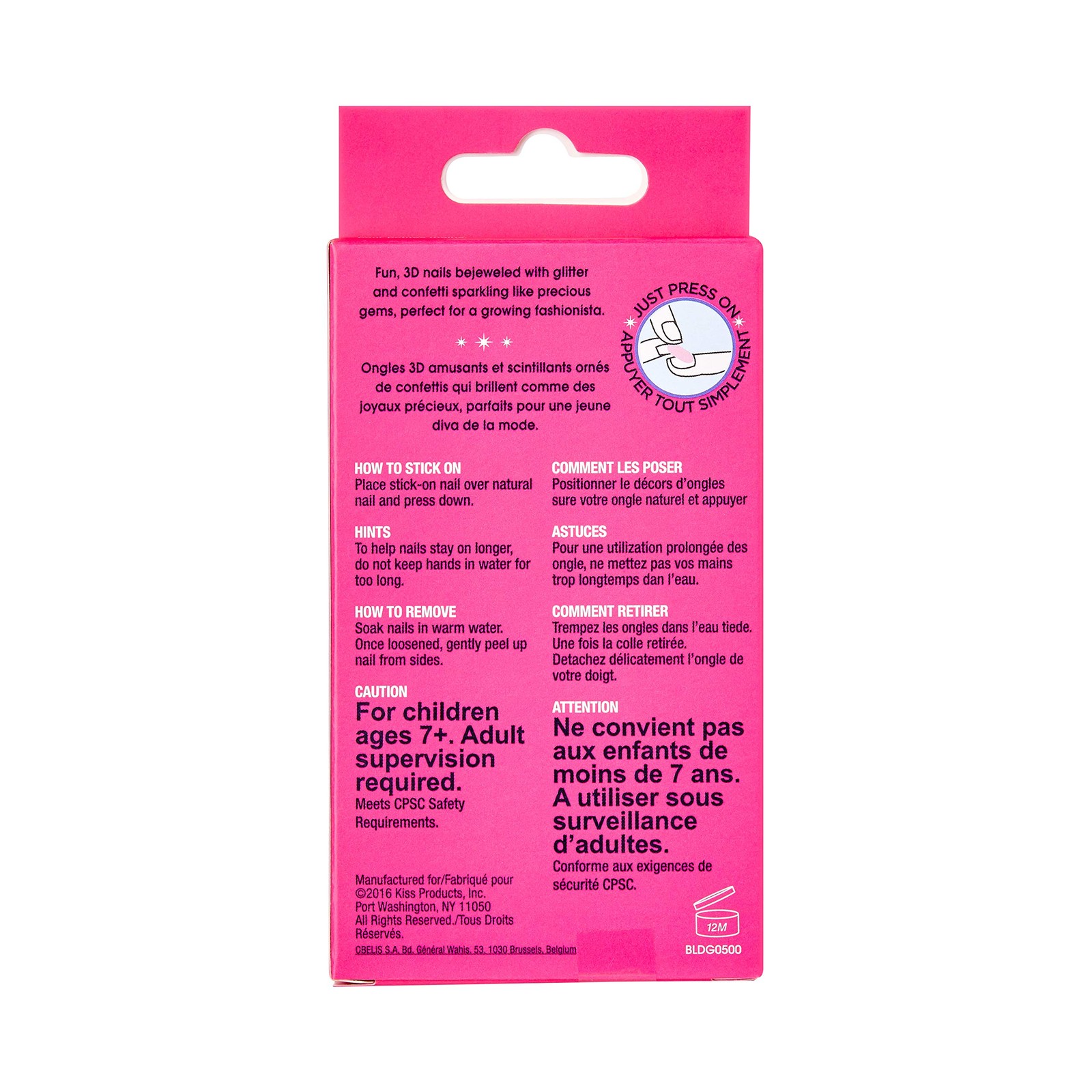 Broadway Little Diva Gel Candy Stick On Nails No Glue Needed