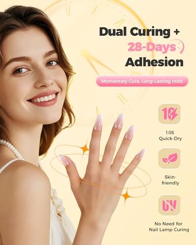 Super Strong Brush On Nail Glue,【Advanced Resin Formula with Deep Micro