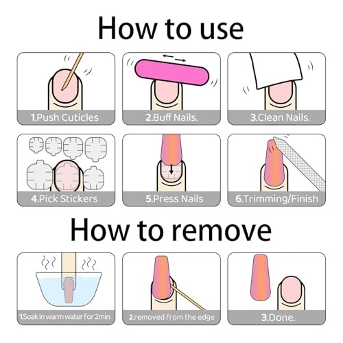 French Tip Press on Nails Medium Almond Fake Nails Gold Line Almond Style-18