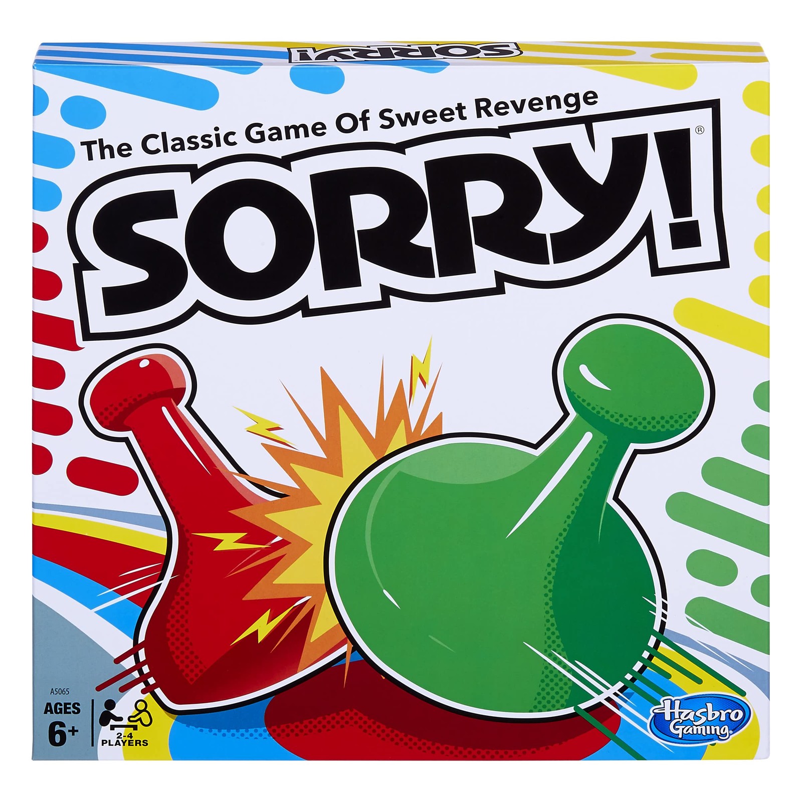 Sorry! Board Game for Kids Ages 6 and Up; Classic Standard, Multicolored